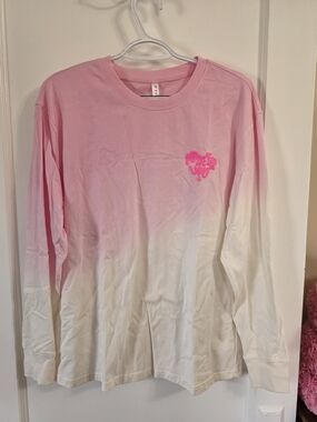 Fabletics Pink-to-White Ombre Long Sleeve Tee
